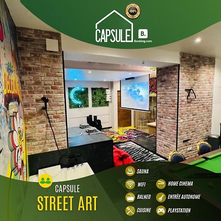 Capsule Street Art - Sauna- Jacuzzi - Playstation 5 - Billard - Netflix - Home Cinema - Terrasse Дуе Екстер'єр фото